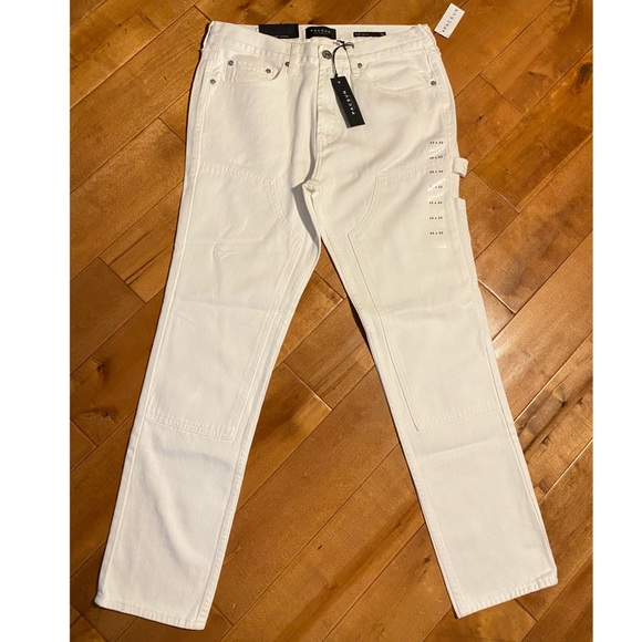 PacSun Workwear White Slim Fit Carpenter Jeans 34x32 - Picture 5 of 6